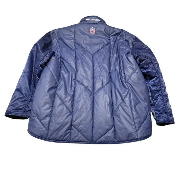 Nike NFL Denver Broncos Puffer Jacket Mens 3XL Team Full Zip CoatREAD